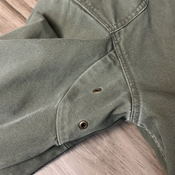 L.L. BEAN CHORE COAT MENS MED/LARGE GREEN - Picture 14 of 17